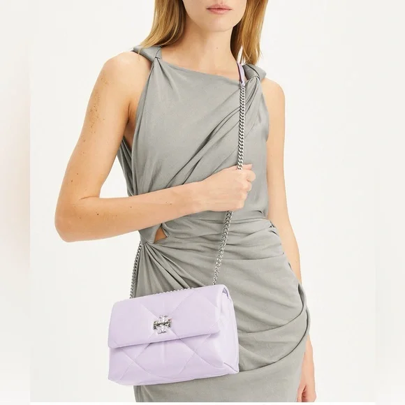 Tory Burch Small Kira Diamond Quilted Leather Convertible Shoulder Bag - Picture 12 of 14